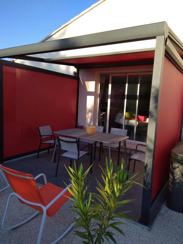 Pergola Toile avec stores verticaux…